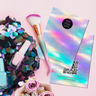 Tarjeta De Visita Logotipo holográfico moderno Auriculares con colla