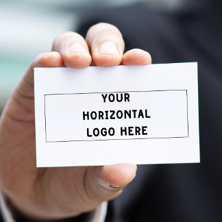 Tarjeta De Visita Logotipo Horizontal Simple Agrega tu Logo Personal