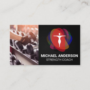 Tarjeta De Visita Logotipo humanístico moderno Fitness