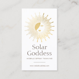 Tarjeta De Visita Logotipo I del Salón de bronceado de la diosa del