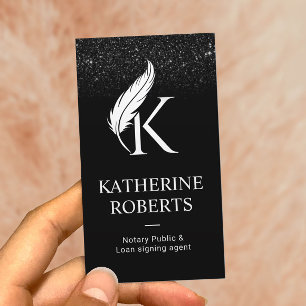 Tarjeta De Visita Logotipo inicial del agente de firma de préstamos