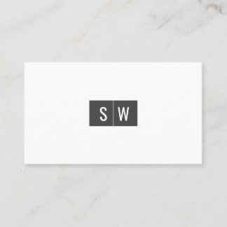 Tarjeta De Visita Logotipo inicial Gris moderado mínimo y elegante