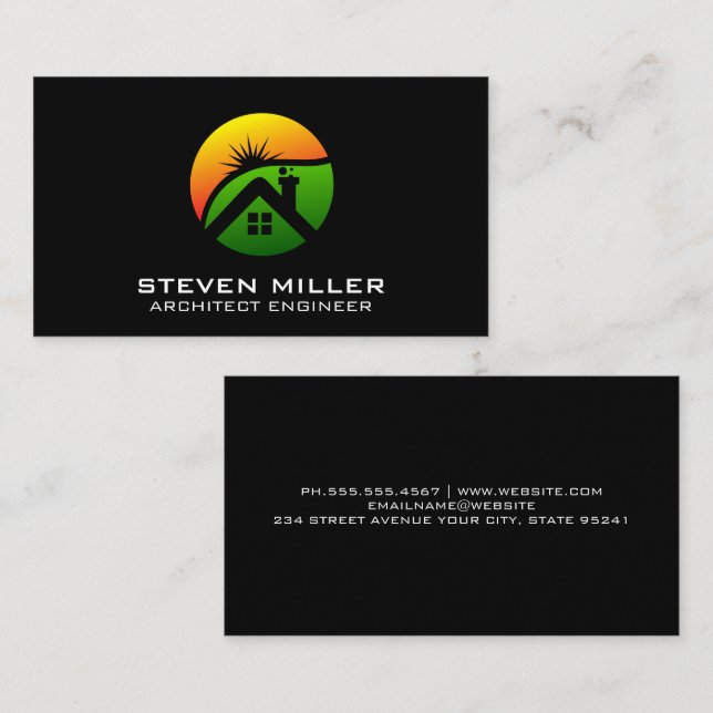 Tarjeta De Visita Logotipo inmobiliario (Anverso / Reverso)