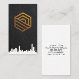 Tarjeta De Visita Logotipo inmobiliario   CitySkyline   Backgroun de