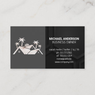 Tarjeta De Visita Logotipo inmobiliario de madera