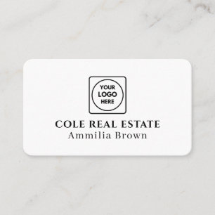 Tarjeta De Visita Logotipo inmobiliario   Diseño minimal moderno del