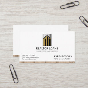 Tarjeta De Visita Logotipo inmobiliario   Hogar de trineo de madera