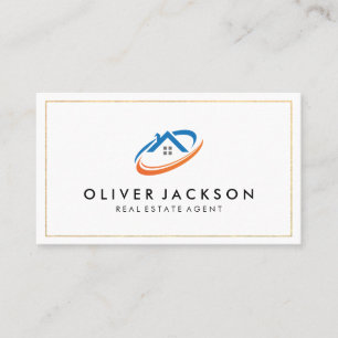 Tarjeta De Visita Logotipo inmobiliario   Ilustracion residencial mo