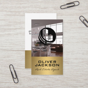 Tarjeta De Visita Logotipo inmobiliario   Interior moderno