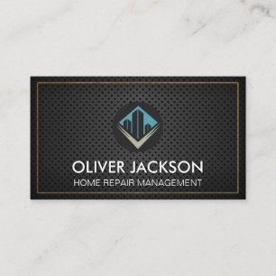 Tarjeta De Visita Logotipo inmobiliario   Malla de cuero