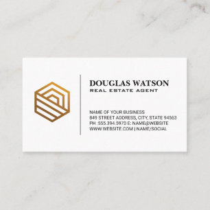 Tarjeta De Visita Logotipo inmobiliario moderno
