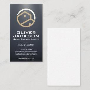 Tarjeta De Visita Logotipo inmobiliario moderno   Profesional