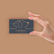 Logotipo lineal de mascotas de perro gato marrón n