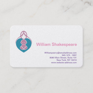 Tarjeta De Visita Logotipo Madre e hijo