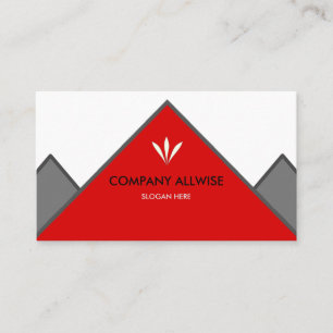 Tarjeta De Visita Logotipo Marcado rojo y blanco