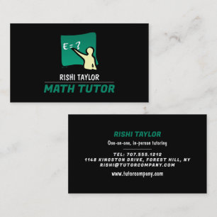 Tarjeta De Visita Logotipo matemático, profesor de matemáticas, prof