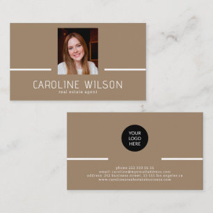 Tarjeta De Visita logotipo minimalista chic profesional moderno foto