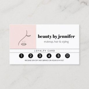Tarjeta De Visita Logotipo minimalista de belleza facial de belleza 