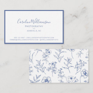 Tarjeta De Visita Logotipo minimalista de fotógrafo floral botánico