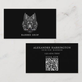 Tarjeta De Visita Logotipo minimalista de la barbería profesional Lo