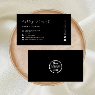 Tarjeta De Visita Logotipo minimalista de marca para profesionales n
