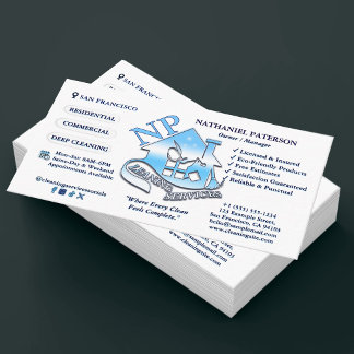Tarjeta De Visita Logotipo minimalista de servicios de limpieza con