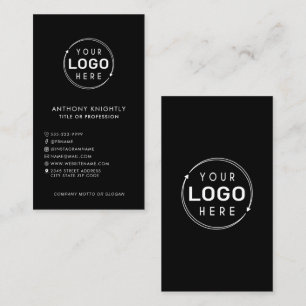 Tarjeta De Visita Logotipo minimalista Lema de iconos de medios soci