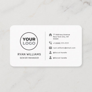 Tarjeta De Visita Logotipo Minimalista moderno de Personalizado Icon