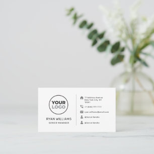 Tarjeta De Visita Logotipo Minimalista moderno de Personalizado Icon