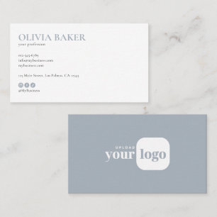 Tarjeta De Visita Logotipo minimalista moderno e iconos de redes soc