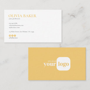 Tarjeta De Visita Logotipo minimalista moderno e íconos de redes soc