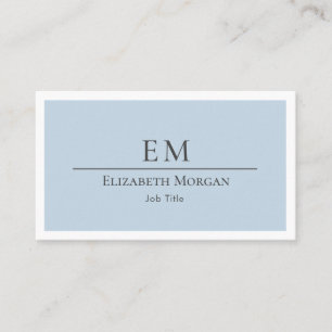 Tarjeta De Visita Logotipo minimalista moderno gris azul claro simpl