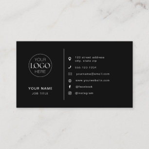 Tarjeta De Visita Logotipo minimalista moderno Iconos de redes socia