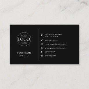 Tarjeta De Visita Logotipo minimalista moderno Iconos de redes socia