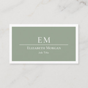Tarjeta De Visita Logotipo minimalista moderno verde salvia simple