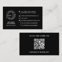 Logotipo minimalista profesional de código QR negr