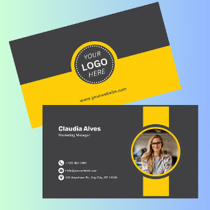 Tarjeta De Visita Logotipo mínimo y profesional de fotografía comerc