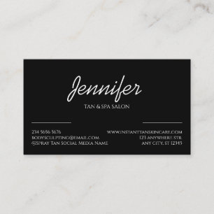 Tarjeta De Visita Logotipo modernista de forma limpia simple negro