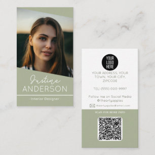 Tarjeta De Visita logotipo moderno de fotografía profesional de códi