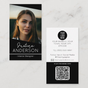 Tarjeta De Visita logotipo moderno de fotografía profesional de códi