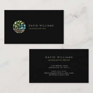 Tarjeta De Visita Logotipo moderno de jardinería
