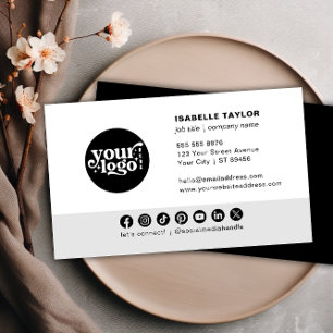 Tarjeta De Visita Logotipo moderno de la empresa Minimalista Iconos 