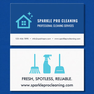 Tarjeta De Visita Logotipo moderno de los servicios de limpieza de l