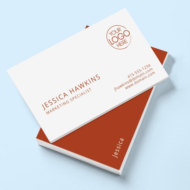 Tarjeta De Visita Logotipo moderno de moda Terracotta Professional (Subido por el creador)