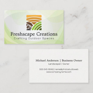 Tarjeta De Visita Logotipo moderno de paisajes creativos