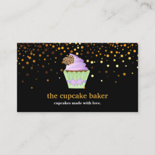 Tarjeta De Visita Logotipo moderno de pastelito Panadería Chef Cater