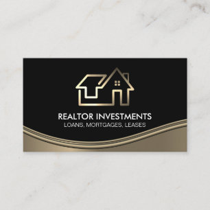 Tarjeta De Visita Logotipo moderno del agente inmobiliario