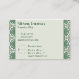 Tarjeta De Visita Logotipo moderno Elegante Primavera Floral Resumen