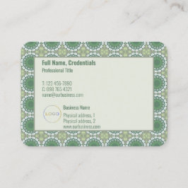 Tarjeta De Visita Logotipo moderno Elegante Resumen Patrón floral Ve