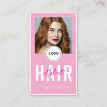 Logotipo moderno elegante rosa Código QR Peluquero
